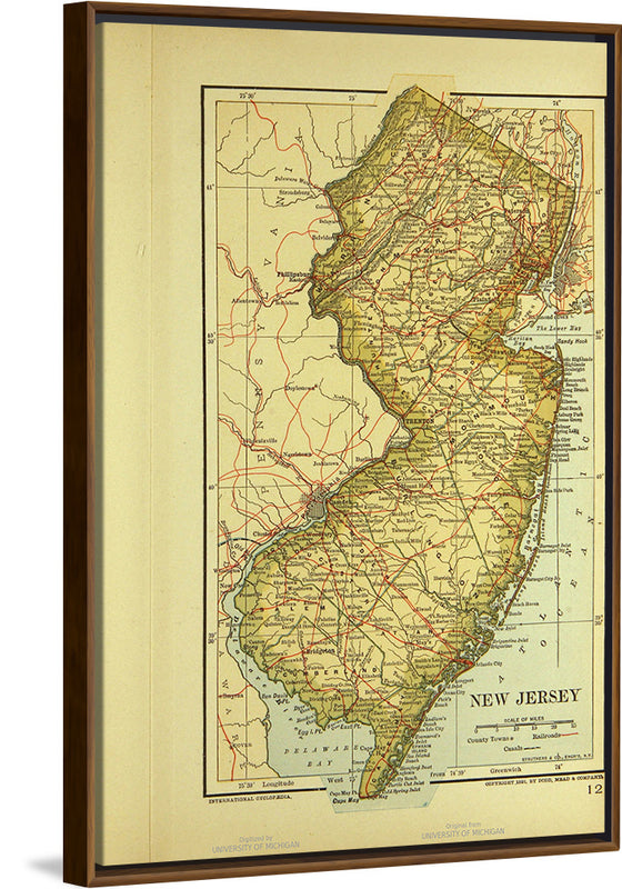 "Map of New Jersey", Dodd, Mead and Company