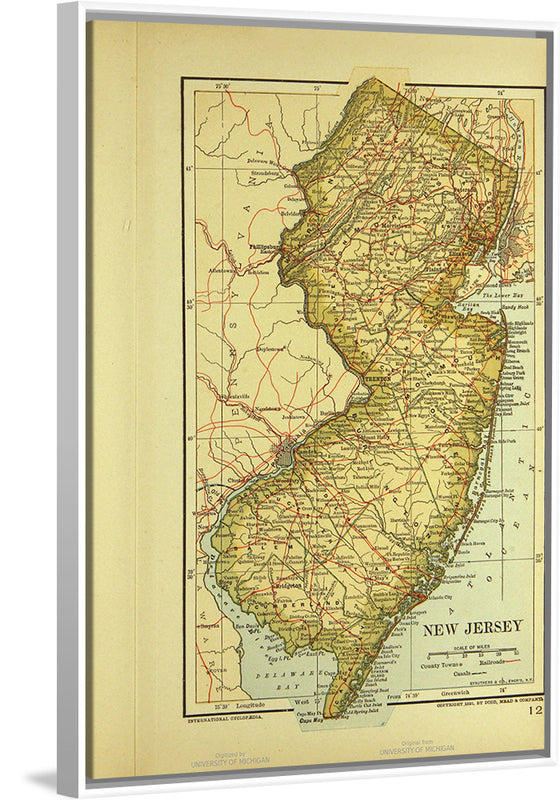 "Map of New Jersey", Dodd, Mead and Company