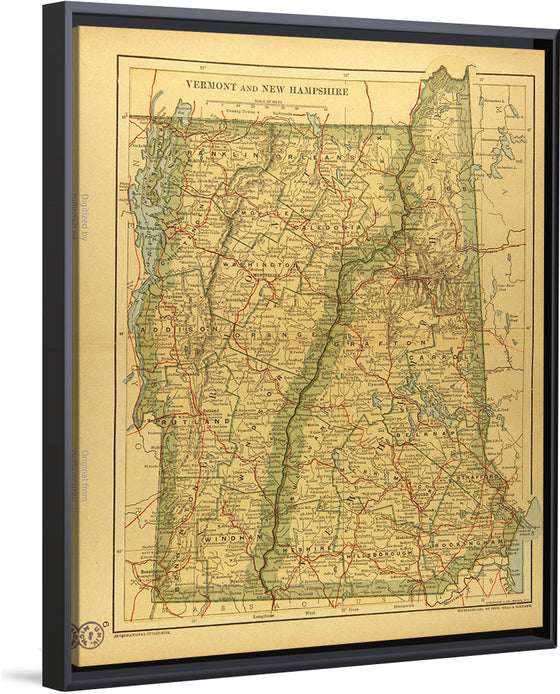 "Map of New Hampshire and Vermont", Dodd, Mead and Company