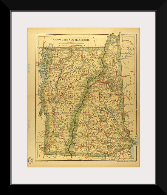 "Map of New Hampshire and Vermont", Dodd, Mead and Company