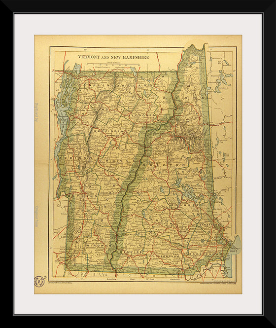 "Map of New Hampshire and Vermont", Dodd, Mead and Company