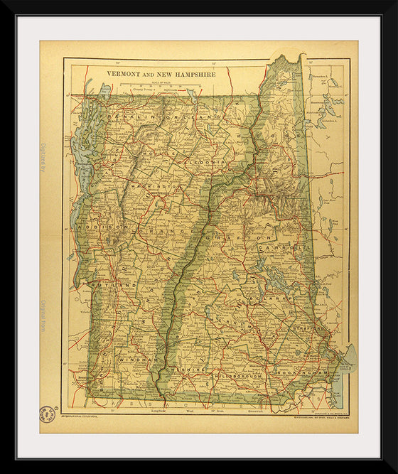 "Map of New Hampshire and Vermont", Dodd, Mead and Company