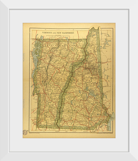 "Map of New Hampshire and Vermont", Dodd, Mead and Company