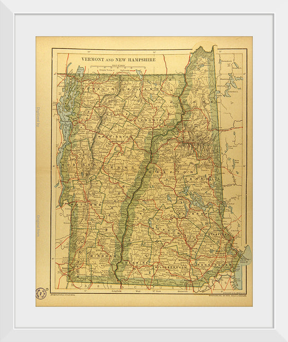 "Map of New Hampshire and Vermont", Dodd, Mead and Company