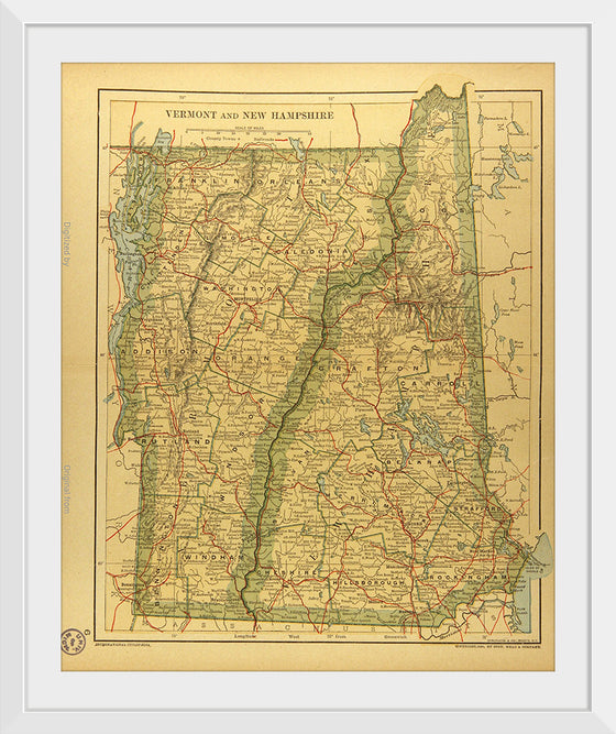 "Map of New Hampshire and Vermont", Dodd, Mead and Company