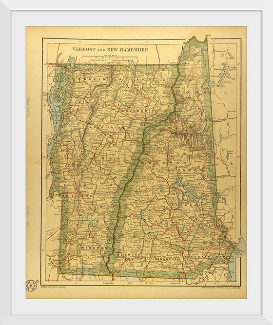 "Map of New Hampshire and Vermont", Dodd, Mead and Company