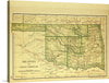 This print is a captivating reproduction of an intricate and detailed map of Oklahoma and Indian Territory, immersing you in the rich history of the United States. Every line, text, and color is meticulously reproduced, offering a glimpse into the past. The map showcases the complex geography and political divisions of the time, transforming it from a mere piece of art into a conversation starter. 