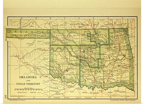 "Map of Oklahoma", Dodd, Mead and Company