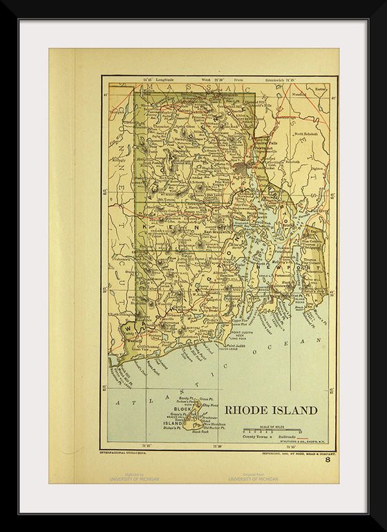 "Map of Rhode Island", Dodd, Mead and Company