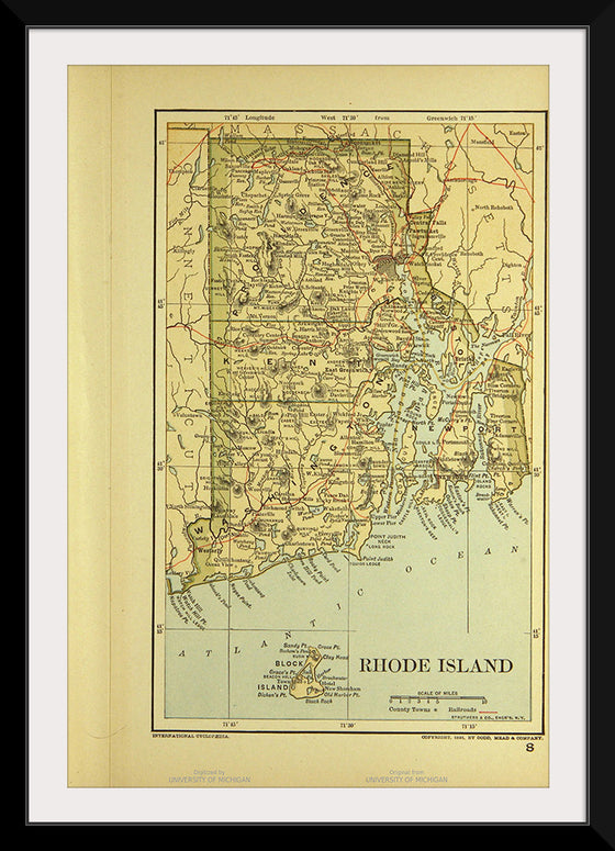 "Map of Rhode Island", Dodd, Mead and Company