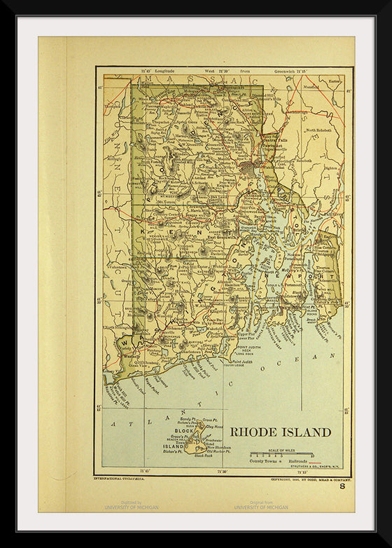 "Map of Rhode Island", Dodd, Mead and Company