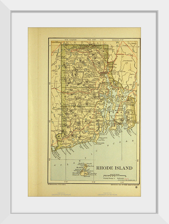 "Map of Rhode Island", Dodd, Mead and Company