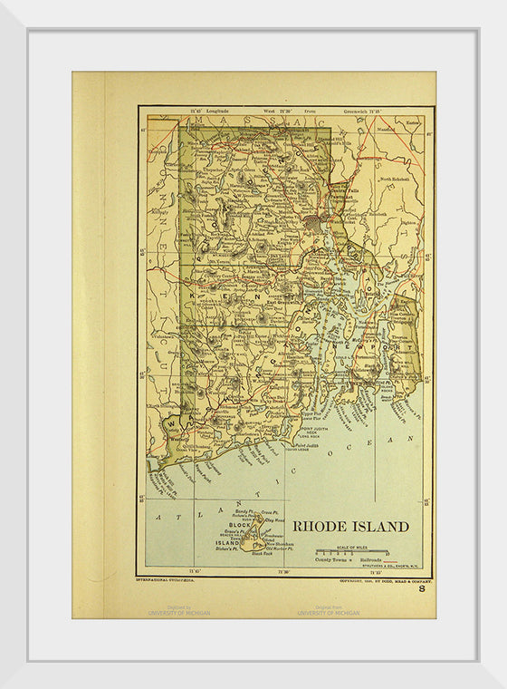 "Map of Rhode Island", Dodd, Mead and Company