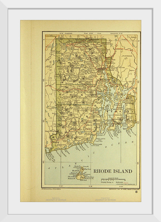 "Map of Rhode Island", Dodd, Mead and Company