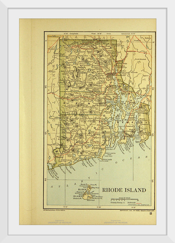 "Map of Rhode Island", Dodd, Mead and Company