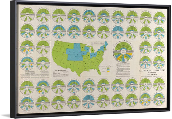 "Election Map of the United States with 49 Novel Diagrams"