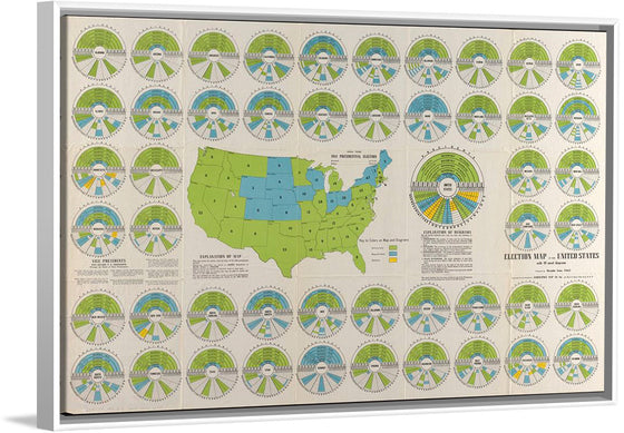 "Election Map of the United States with 49 Novel Diagrams"