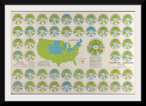 "Election Map of the United States with 49 Novel Diagrams"