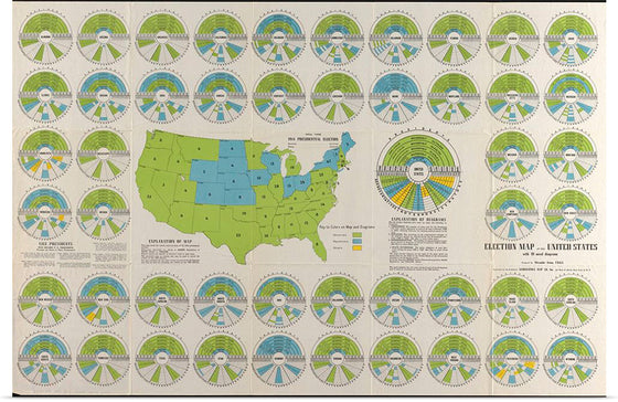 "Election Map of the United States with 49 Novel Diagrams"