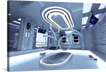  “Science Fiction Surgery Room” invites you to a realm where medicine transcends the ordinary. This mesmerizing print captures a futuristic operating theater—a symphony of sleek design and cutting-edge technology. The room bathes in a serene yet powerful glow, illuminating robotic arms poised for precision. Neon screens display vital data, while the surgical light hovers like a celestial guide.