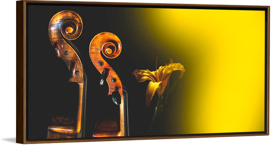 "Antique Violin with Lillies"