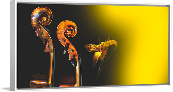 "Antique Violin with Lillies"