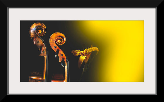 "Antique Violin with Lillies"