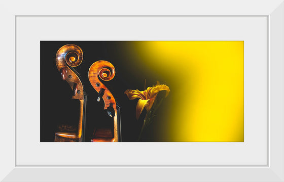 "Antique Violin with Lillies"