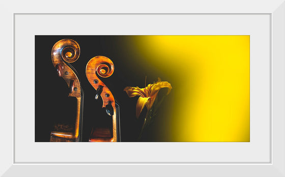 "Antique Violin with Lillies"