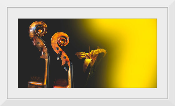 "Antique Violin with Lillies"