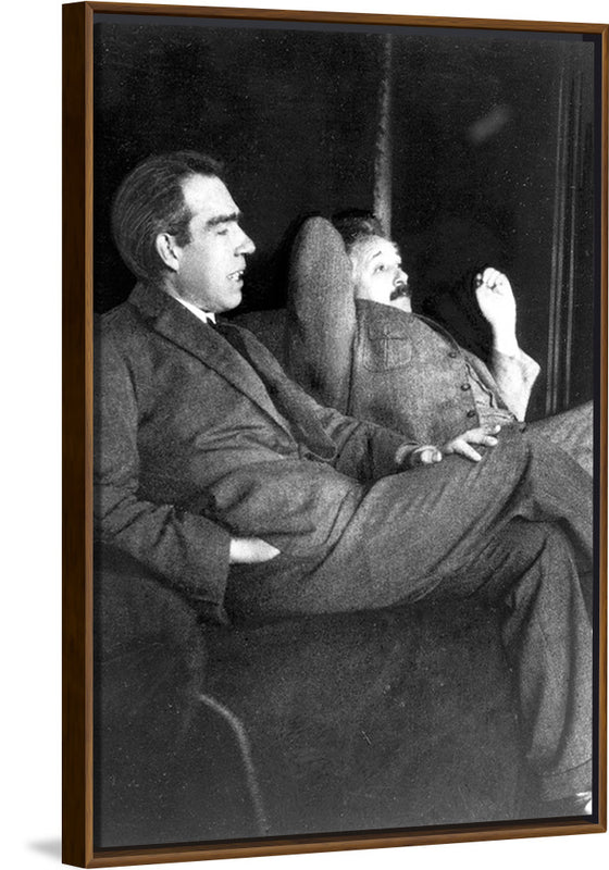 "Albert Einstein and Niels Bohr"