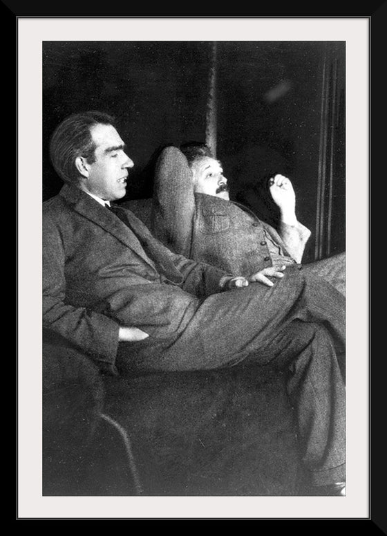 "Albert Einstein and Niels Bohr"