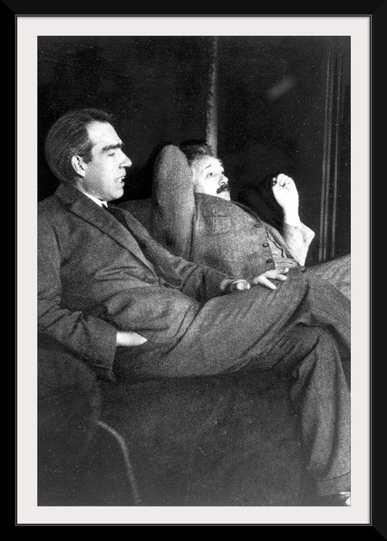 "Albert Einstein and Niels Bohr"