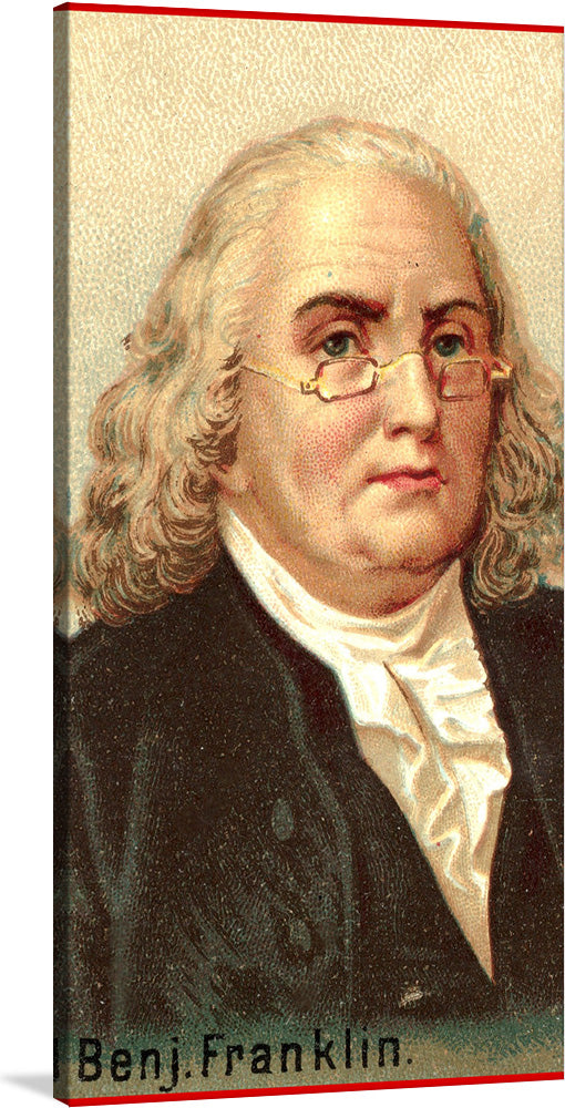“Benjamin Franklin” by Allen & Ginter Cigarettes is a beautiful print that would make a great addition to any collection. The print features a portrait of Benjamin Franklin, one of the Founding Fathers of the United States, in a black suit and white cravat. 