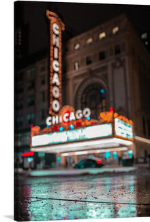  This stunning print of the Chicago Theatre captures the iconic landmark in all its glory. The theater is a masterpiece of Art Deco architecture, with its ornate facade, towering marquee, and lavishly decorated interior.