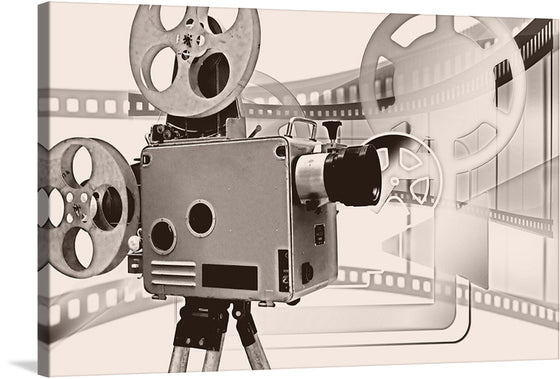 “Film Camera” is a beautiful print that captures the essence of the film industry. The print features a vintage film camera with reels and film strips in the background. This print would be perfect for any film enthusiast or anyone who appreciates the art of film making.