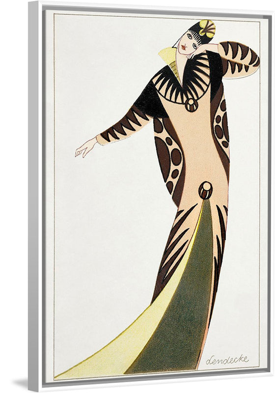 "Woman in a Long Tubular Dress (1912)", Otto Friedrich Carl Lendecke