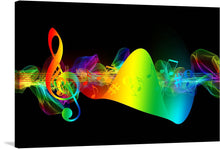  “Colorful Music Notes” is a vibrant and lively print that is sure to add a pop of color to any room. The print features a rainbow of colors and various music notes and symbols, making it perfect for music lovers and anyone who appreciates bold and dynamic art. 