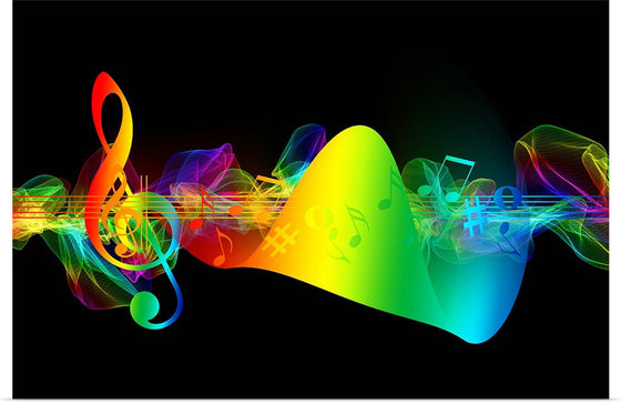 "Colorful Music Notes"