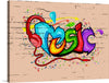 Immerse yourself in the vibrant and dynamic world of music with this exclusive artwork print. Every brush stroke and color blend encapsulates the soul-stirring, eclectic essence of melodies that move us. The word “Music” is brought to life, painted in a symphony of colors, surrounded by splashes of creativity that dance off the canvas.