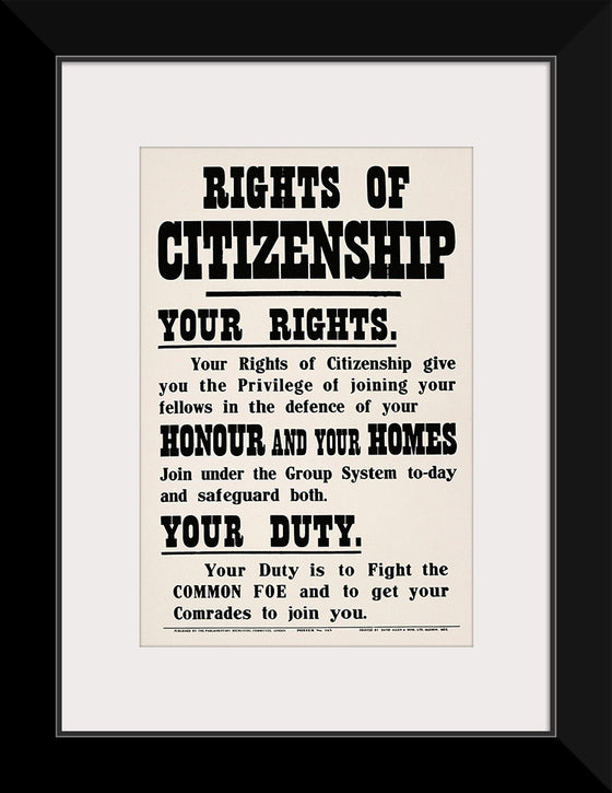 "Rights of Citizenship", David Allen & Sons