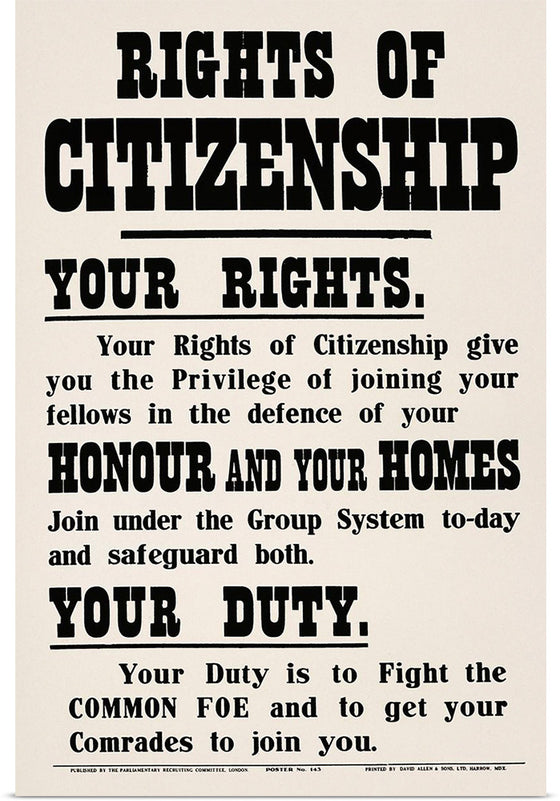 "Rights of Citizenship", David Allen & Sons