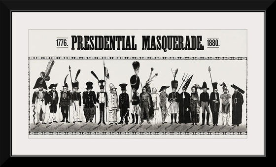 "Presidential masquerade, aesthetic print"