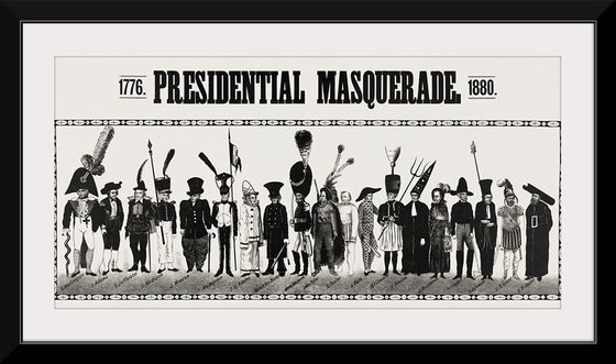 "Presidential masquerade, aesthetic print"