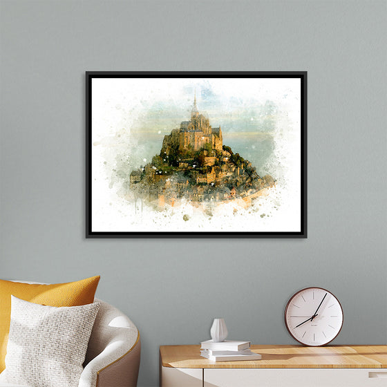 "Mont Saint Michel Watercolor"