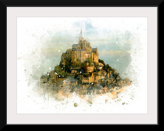 "Mont Saint Michel Watercolor"