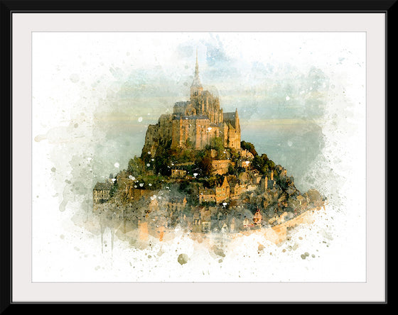 "Mont Saint Michel Watercolor"