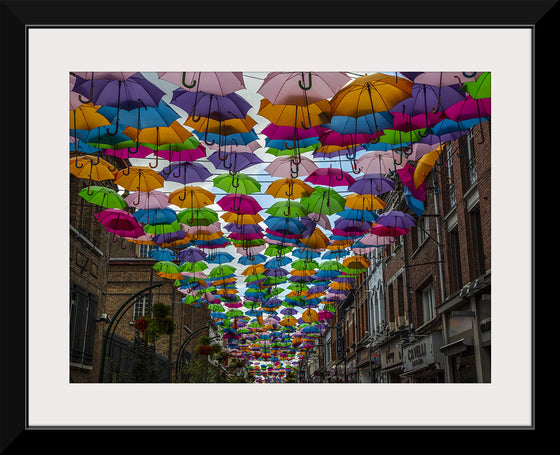 "Umbrella Street in France", George Hodan