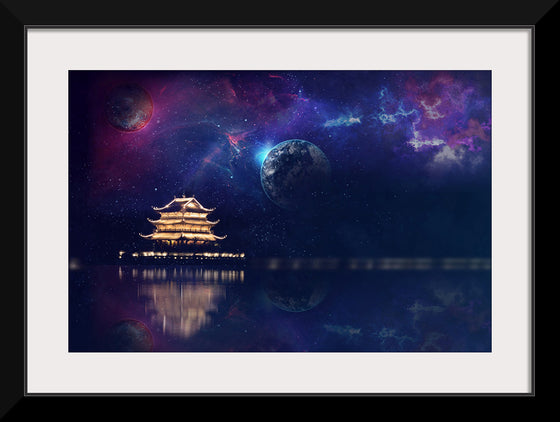 "Pagoda, Japan, Night, Reflection", Victoria Borodinova