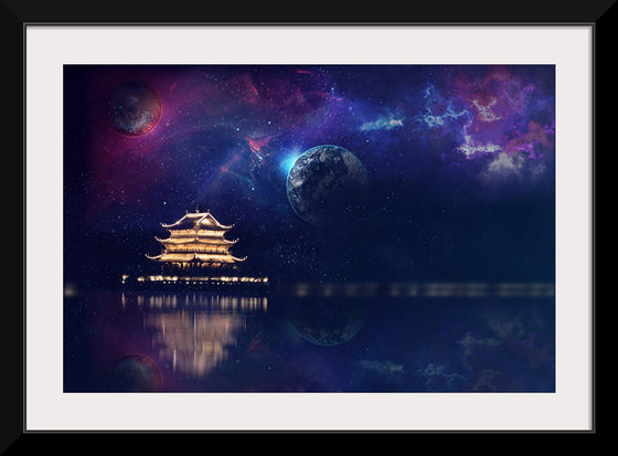 "Pagoda, Japan, Night, Reflection", Victoria Borodinova